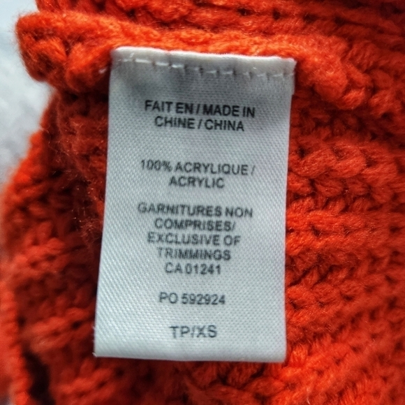 TWIK By Simons Orange Knitted V-Neck Sweater - Picture 8 of 9